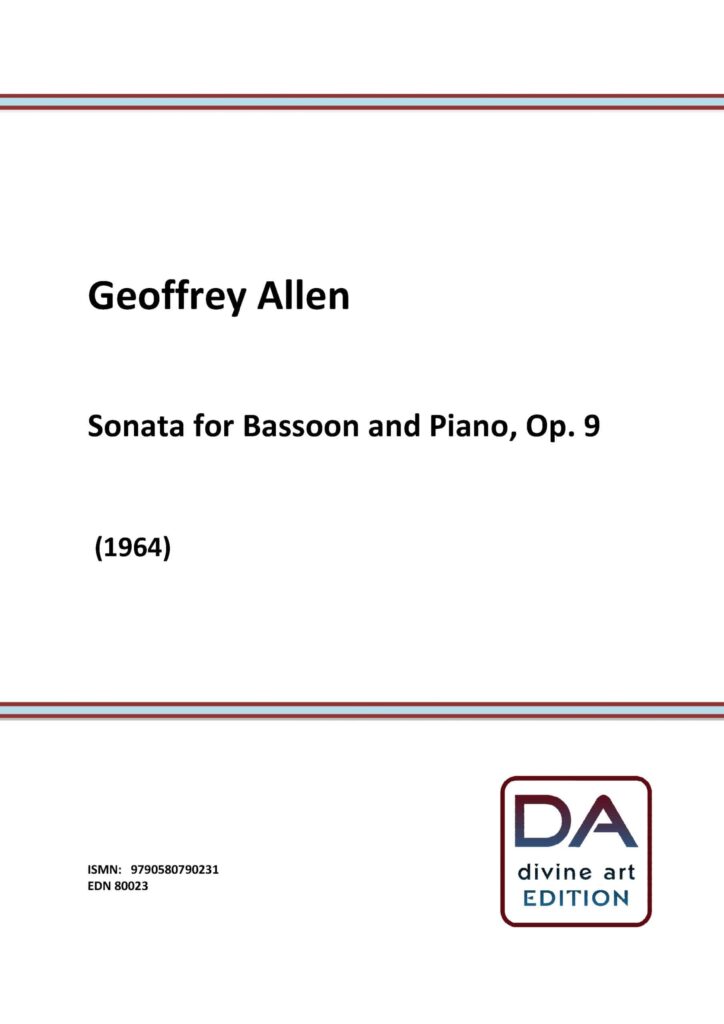 Geoffrey Allen: Sonata for Bassoon and Piano, Op. 9 (Score)