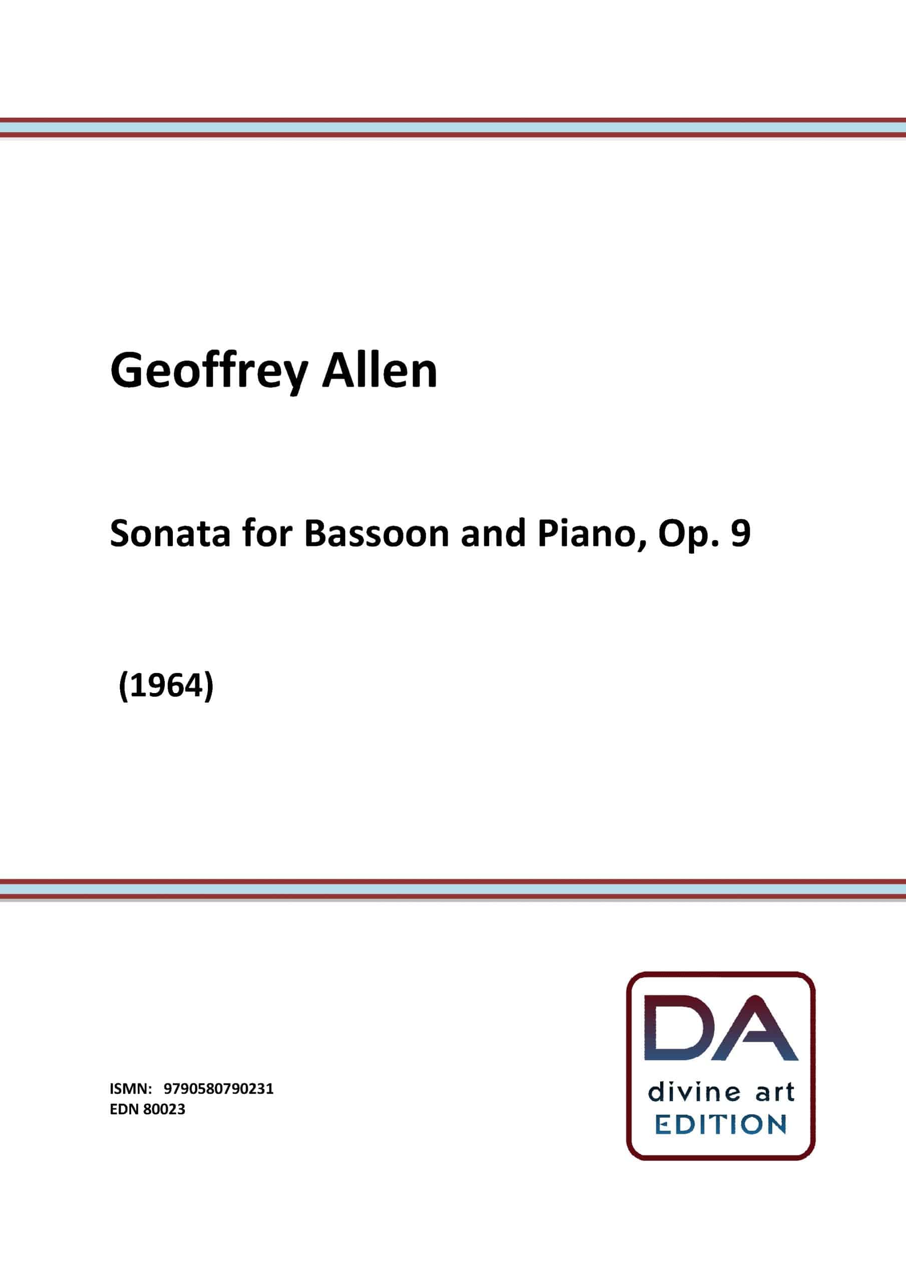Geoffrey Allen: Sonata for Bassoon and Piano, Op. 9 (Score)