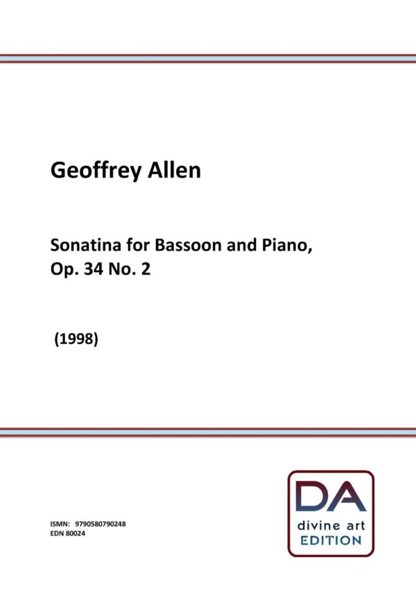 Geoffrey Allen: Sonatina for Bassoon and Piano, Op. 34 No. 2 (score)