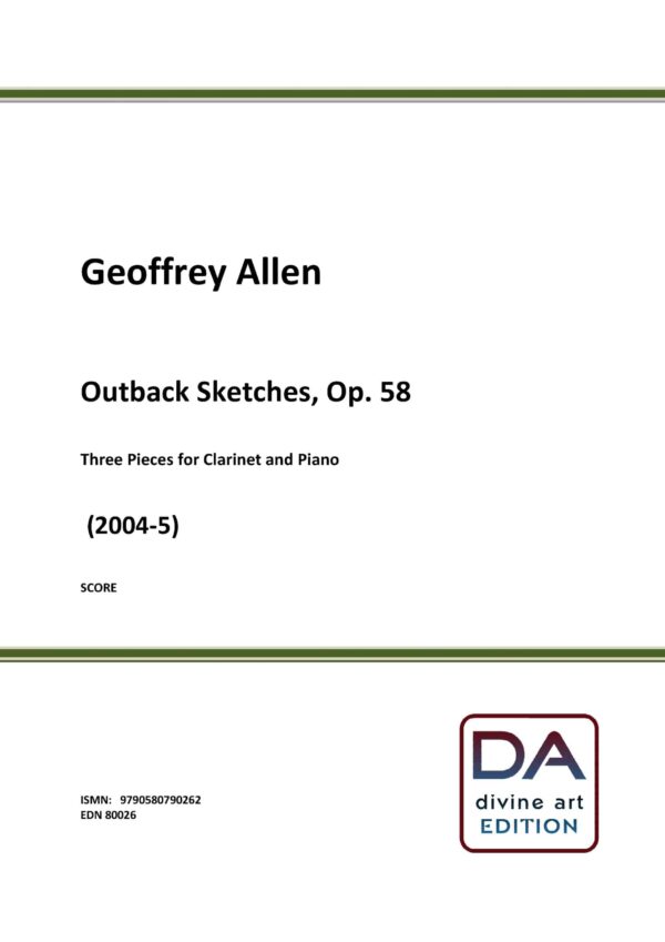 Geoffrey Allen: Outback Sketches, Op. 58 (score)