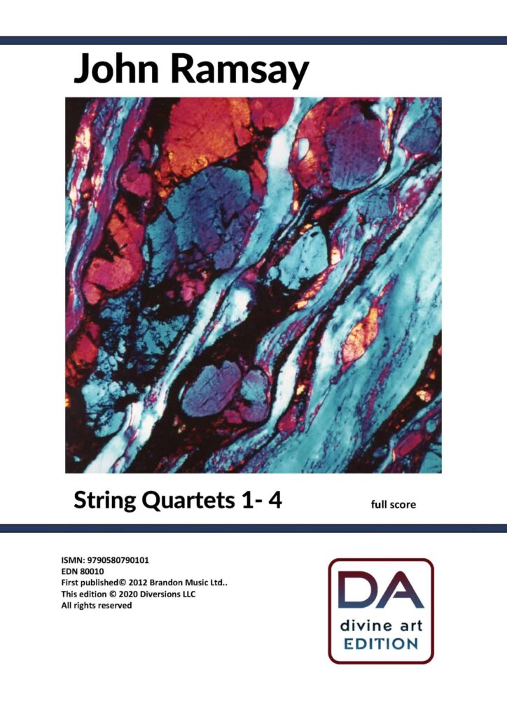 John Ramsay String Quartets 1-4: CELLO PARTS